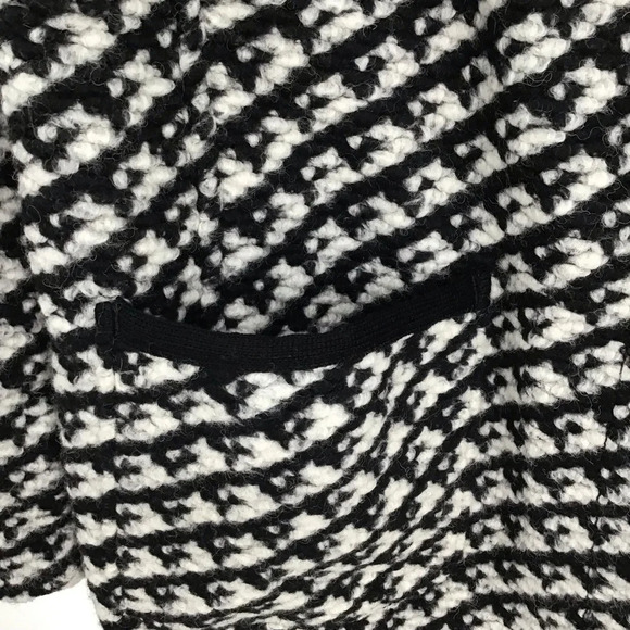 Talbots Women’s Wool Blend Cardigan Duster Jacket Winter Black/White Size 1XP - Picture 8 of 10